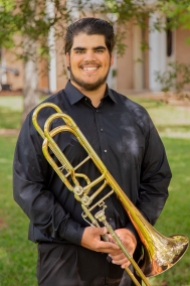 Austin is a freshman Bass Trombone player and Music Education major from Bridge City, Texas. He currently performs with the SFA Wind Symphony, The Lumberjack Marching Band and the SFA Trombone Choir. Why SFA? "To get the best music education from the best teachers in Texas!" Fun Fact: "I love to hunt and fish"